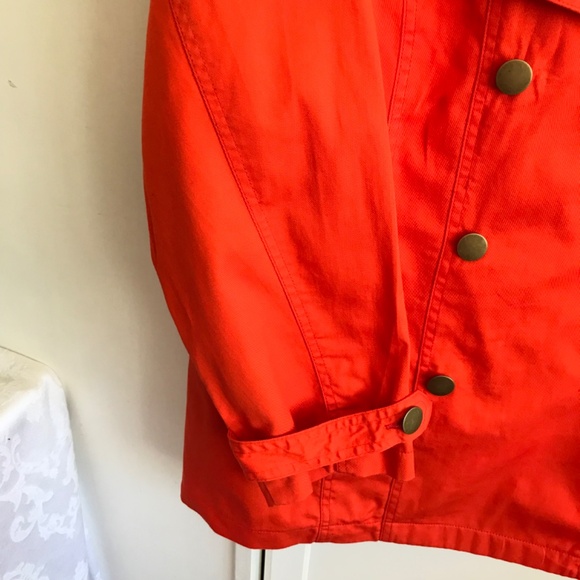JESSICA LONDON Cotton Utility Jacket Denim Orange Jean Women’s Plus Size 18 2X - Picture 8 of 16